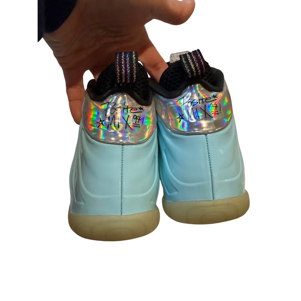 Nike‎ Air Foamposite One Ice Blue Metallic Holographic Basketball Shoes